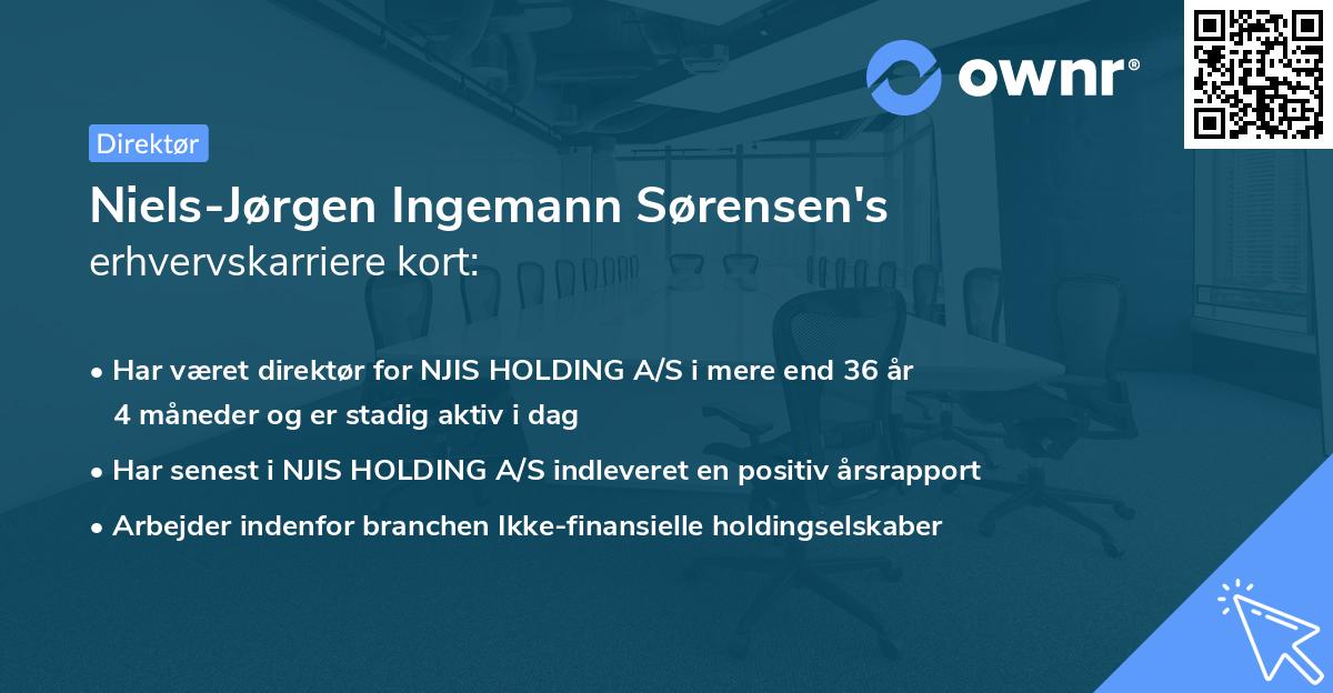 Niels-Jørgen Ingemann Sørensen's erhvervskarriere kort
