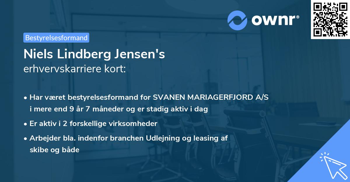 Niels Lindberg Jensen's erhvervskarriere kort