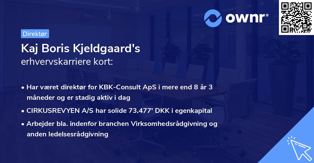 Kaj Boris Kjeldgaard's erhvervskarriere kort