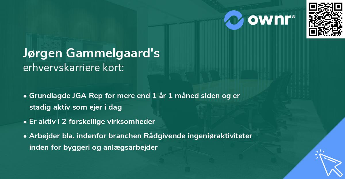 Jørgen Gammelgaard's erhvervskarriere kort