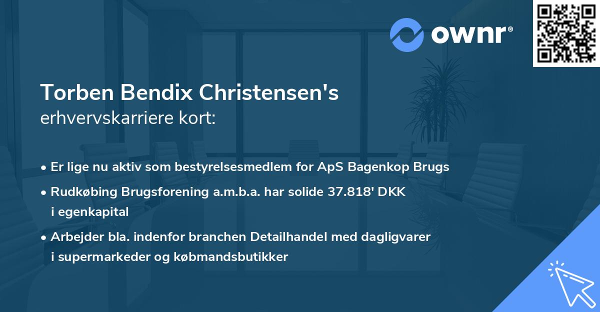 Torben Bendix Christensen's erhvervskarriere kort