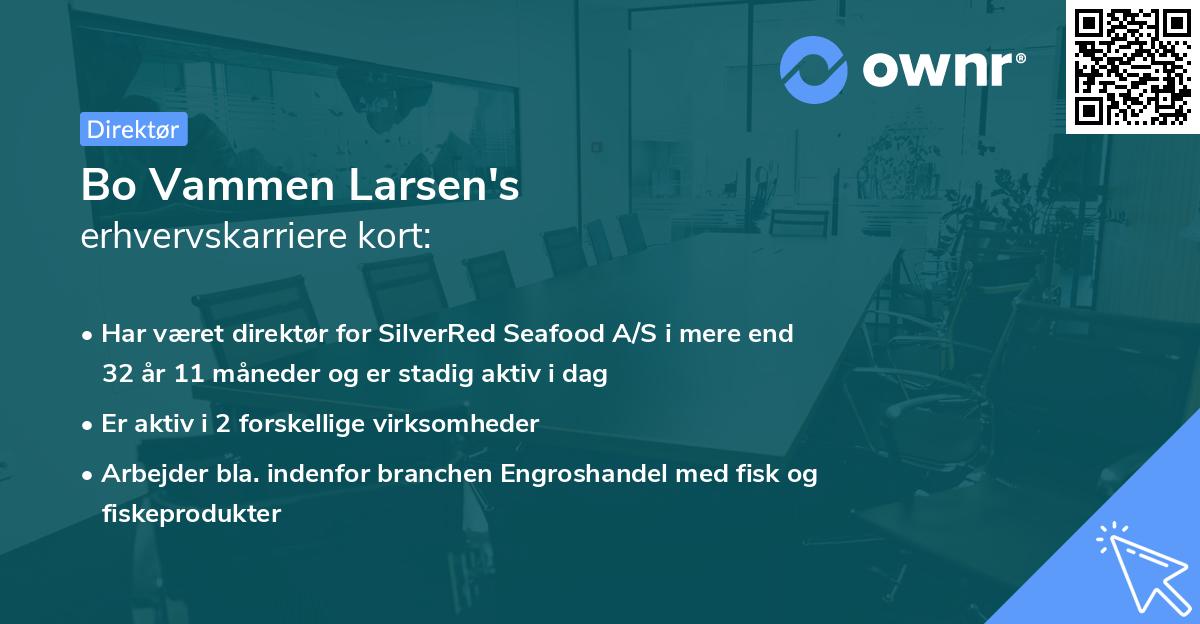 Bo Vammen Larsen's erhvervskarriere kort