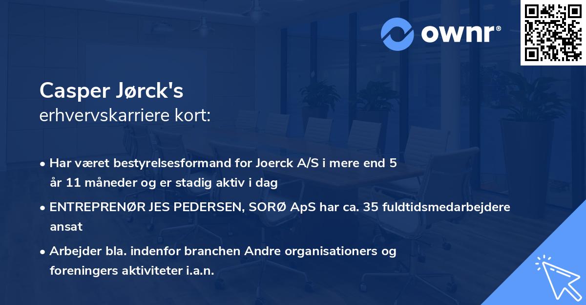 Casper Jørck's erhvervskarriere kort
