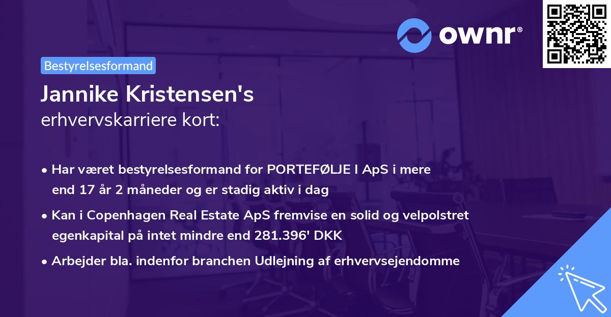 Jannike Kristensen's erhvervskarriere kort