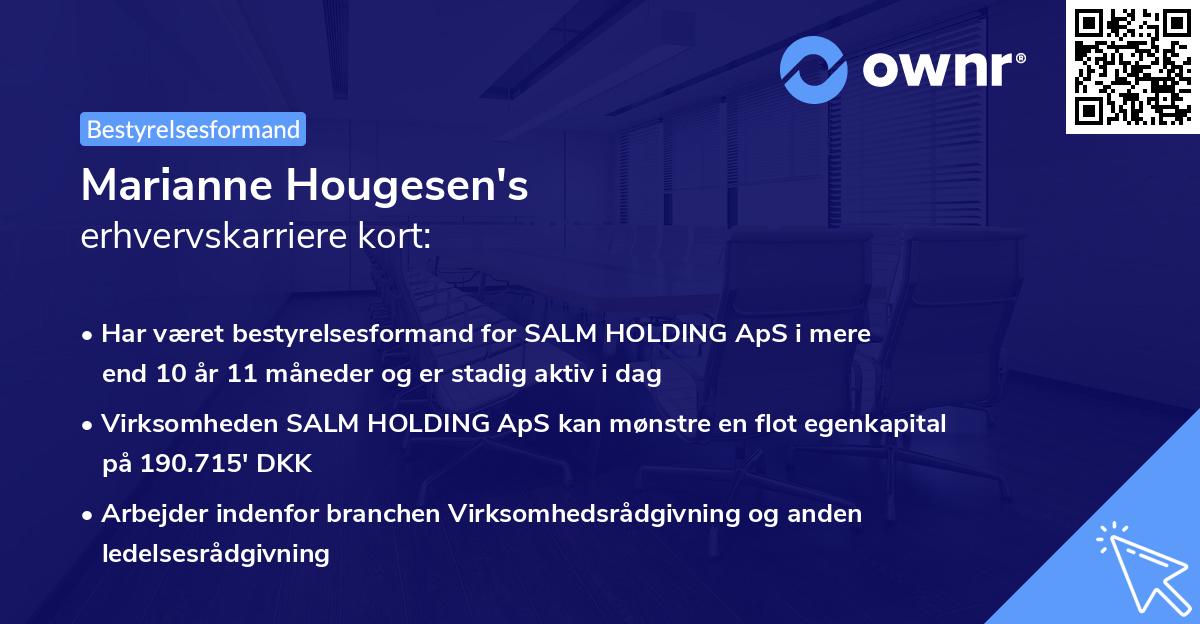 Marianne Hougesen's erhvervskarriere kort