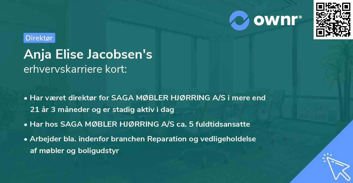 Anja Elise Jacobsen's erhvervskarriere kort