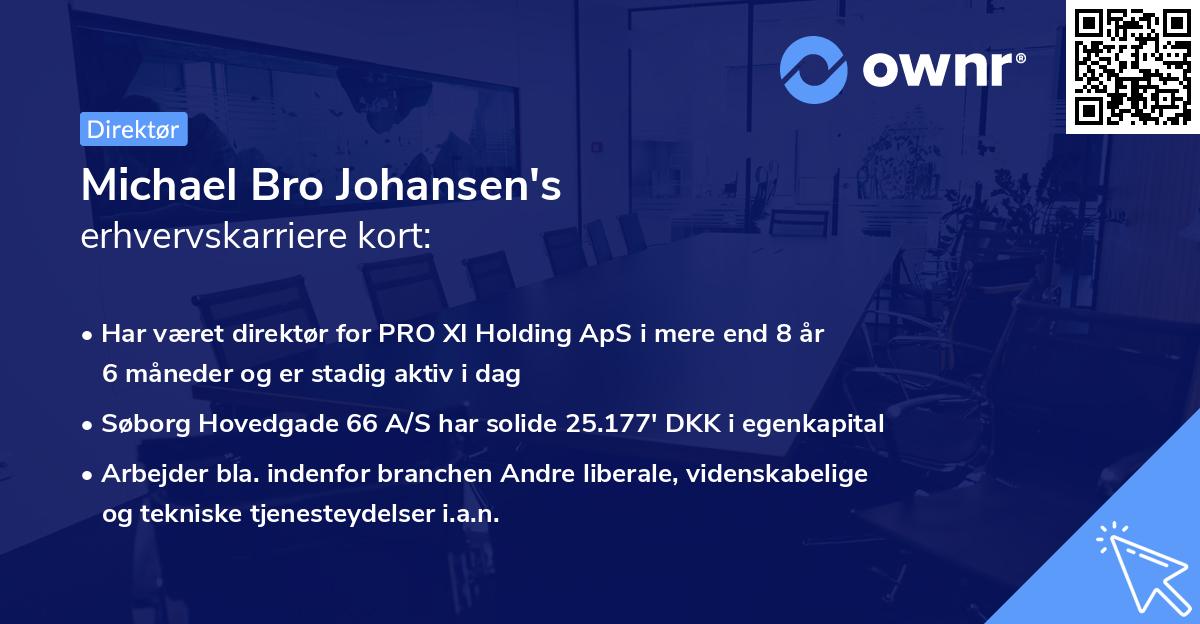 Michael Bro Johansen's erhvervskarriere kort