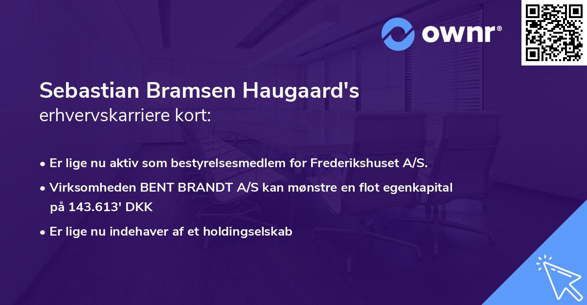 Sebastian Bramsen Haugaard's erhvervskarriere kort