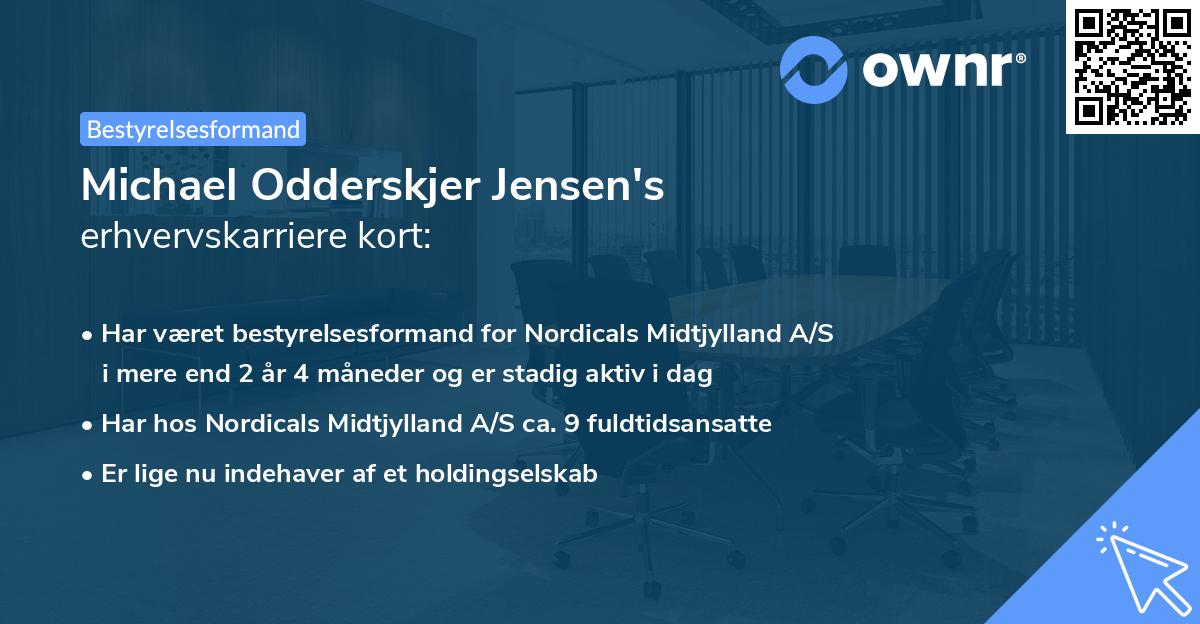 Michael Odderskjer Jensen's erhvervskarriere kort