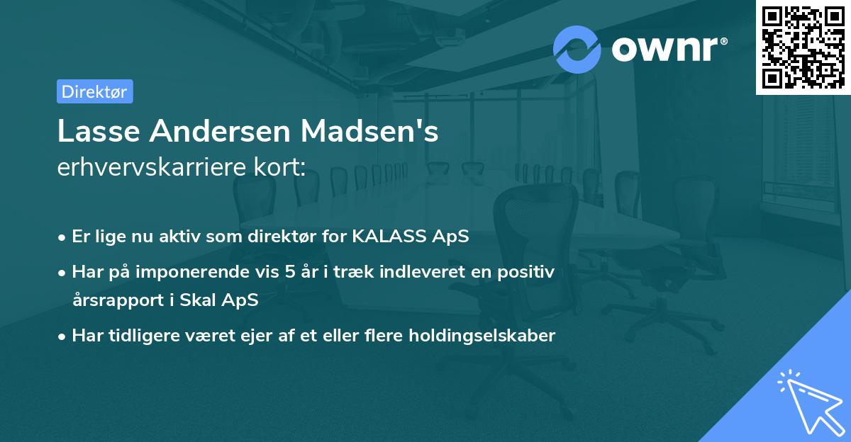 Lasse Andersen Madsen's erhvervskarriere kort