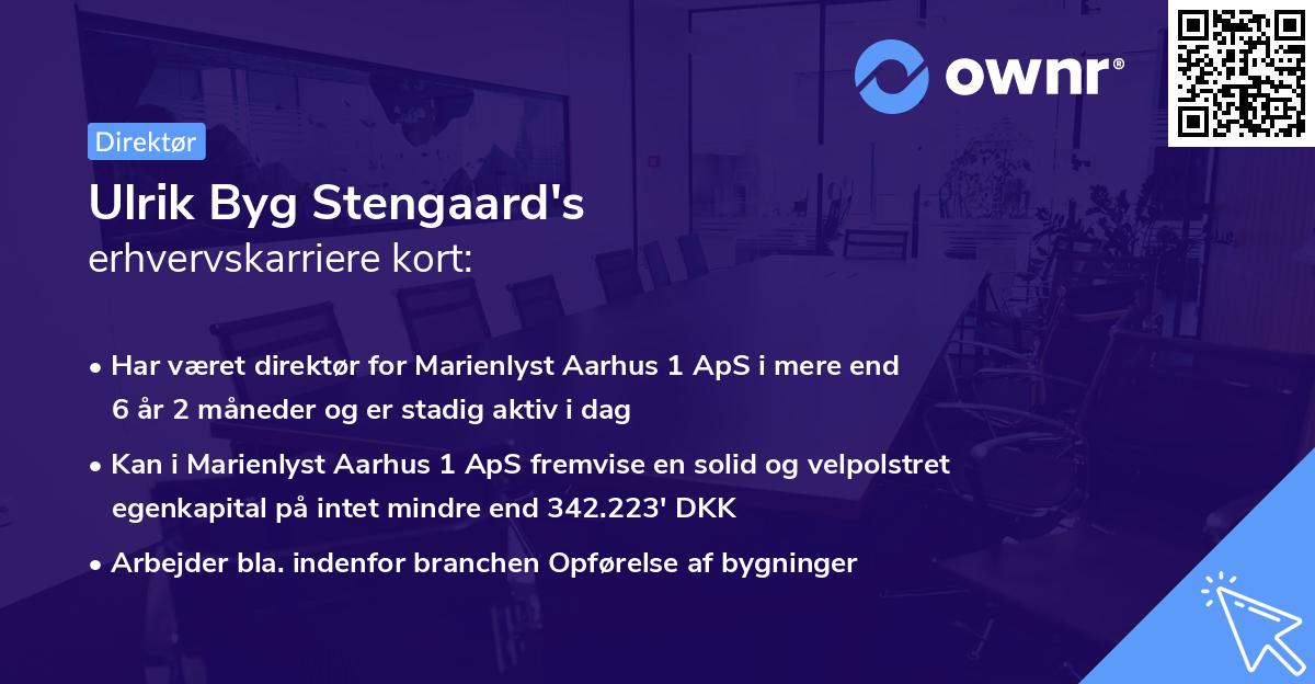 Ulrik Byg Stengaard's erhvervskarriere kort