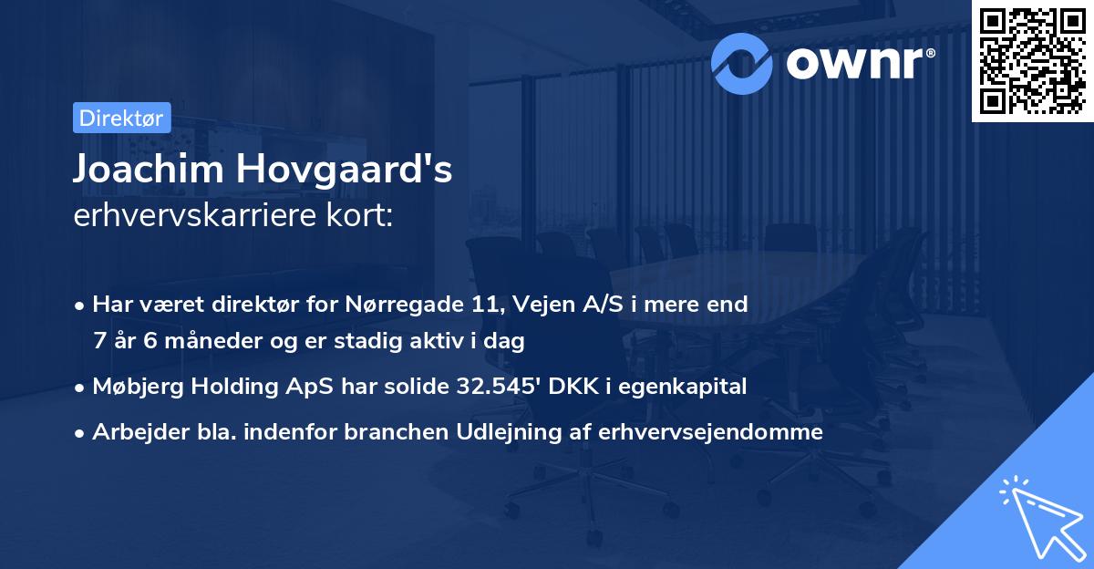 Joachim Hovgaard's erhvervskarriere kort