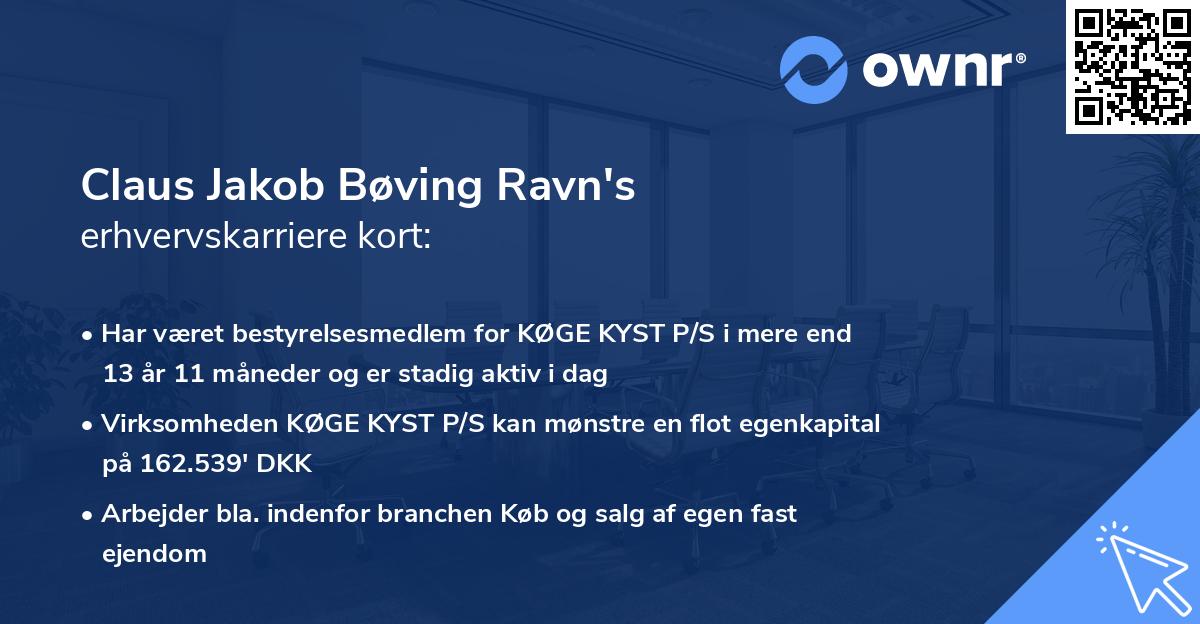 Claus Jakob Bøving Ravn's erhvervskarriere kort