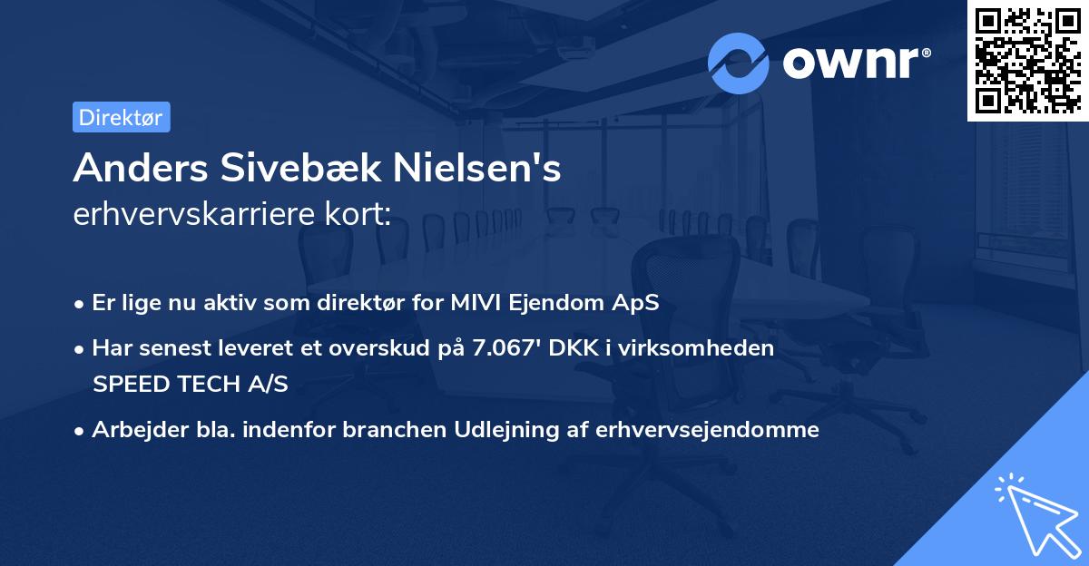 Anders Sivebæk Nielsen's erhvervskarriere kort