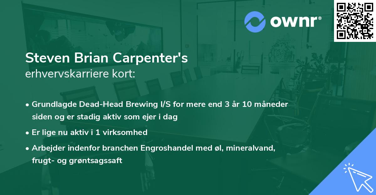 Steven Brian Carpenter's erhvervskarriere kort