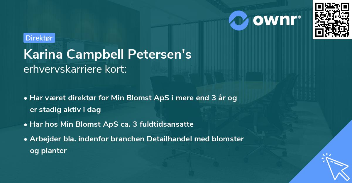 Karina Campbell Petersen's erhvervskarriere kort