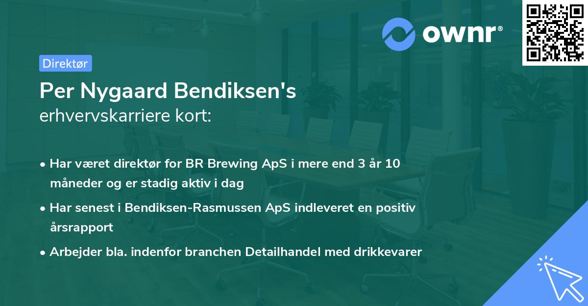 Per Nygaard Bendiksen's erhvervskarriere kort