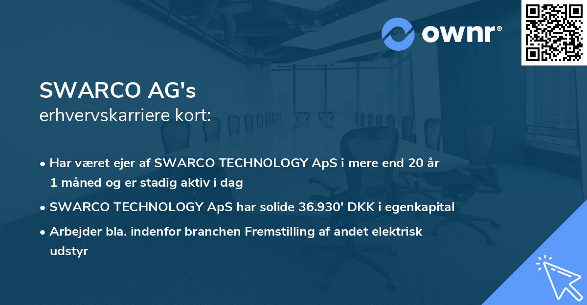 SWARCO AG's erhvervskarriere kort