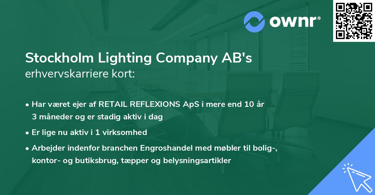 Stockholm Lighting Company AB's erhvervskarriere kort