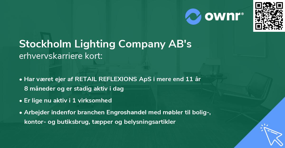 Stockholm Lighting Company AB's erhvervskarriere kort