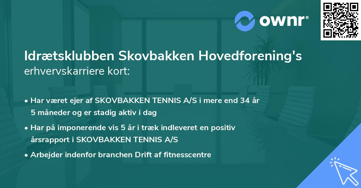 Idrætsklubben Skovbakken Hovedforening's erhvervskarriere kort