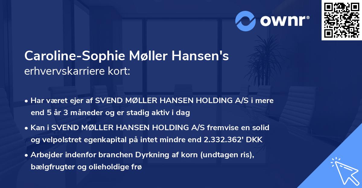 Caroline-Sophie Møller Hansen's erhvervskarriere kort