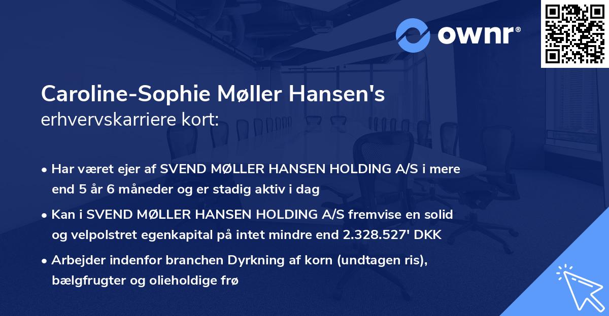 Caroline-Sophie Møller Hansen's erhvervskarriere kort