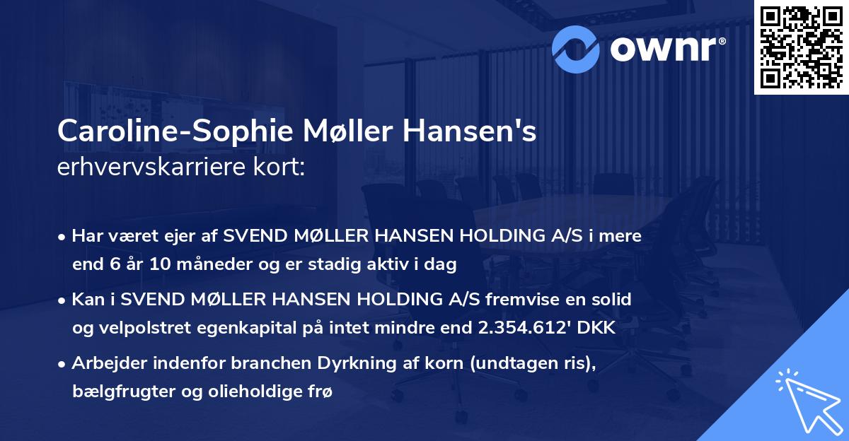 Caroline-Sophie Møller Hansen's erhvervskarriere kort