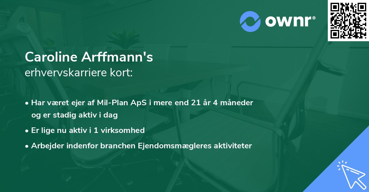 Caroline Arffmann's erhvervskarriere kort