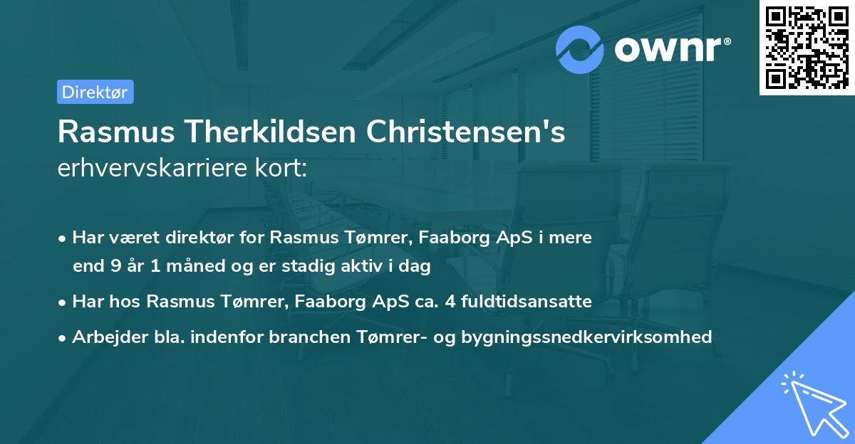 Rasmus Therkildsen Christensen's erhvervskarriere kort