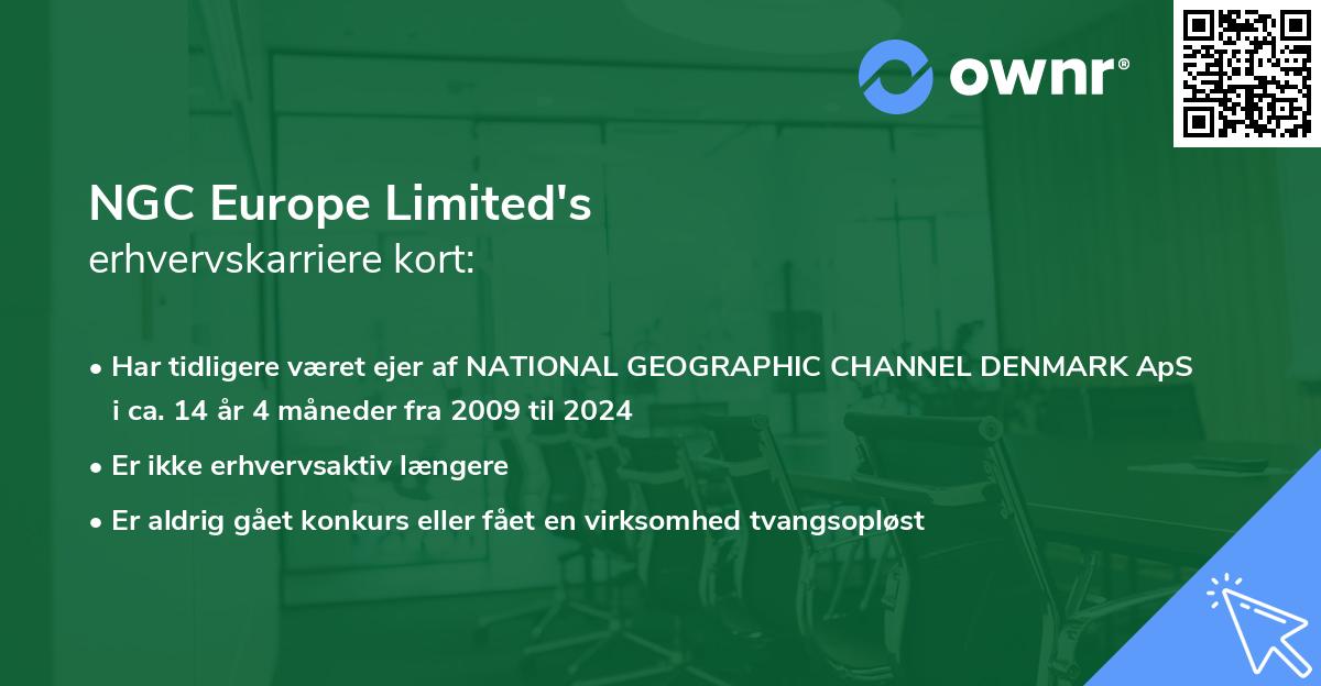 NGC Europe Limited's erhvervskarriere kort