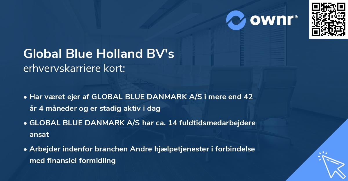 Global Blue Holland BV's erhvervskarriere kort