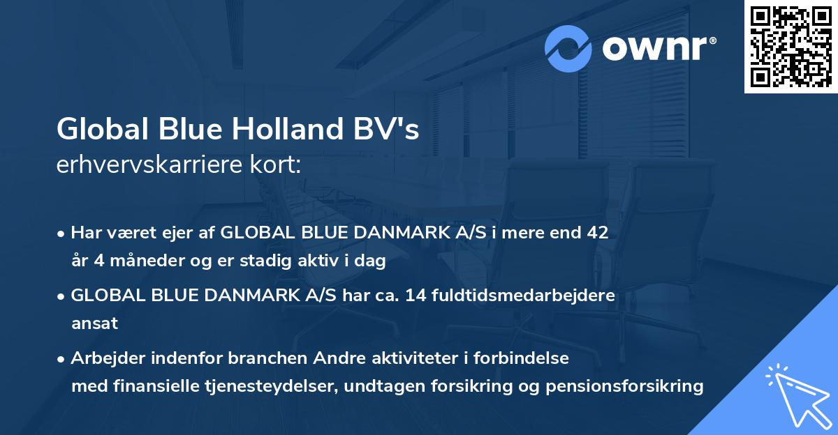 Global Blue Holland BV's erhvervskarriere kort