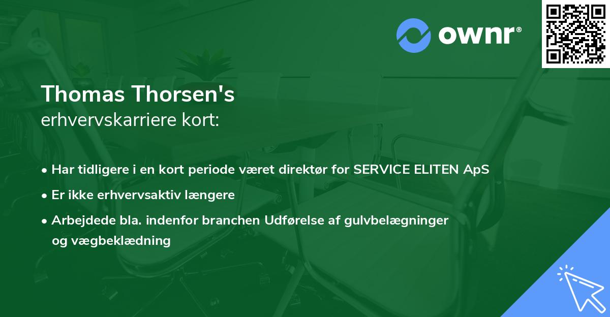 Thomas Thorsen's erhvervskarriere kort