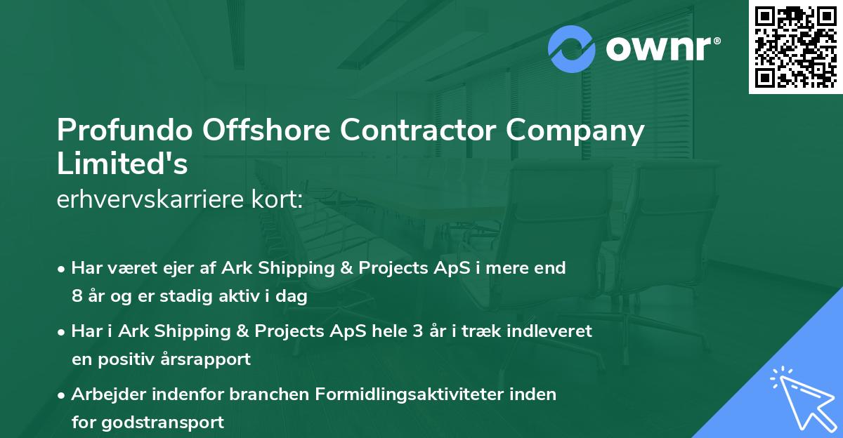 Profundo Offshore Contractor Company Limited's erhvervskarriere kort