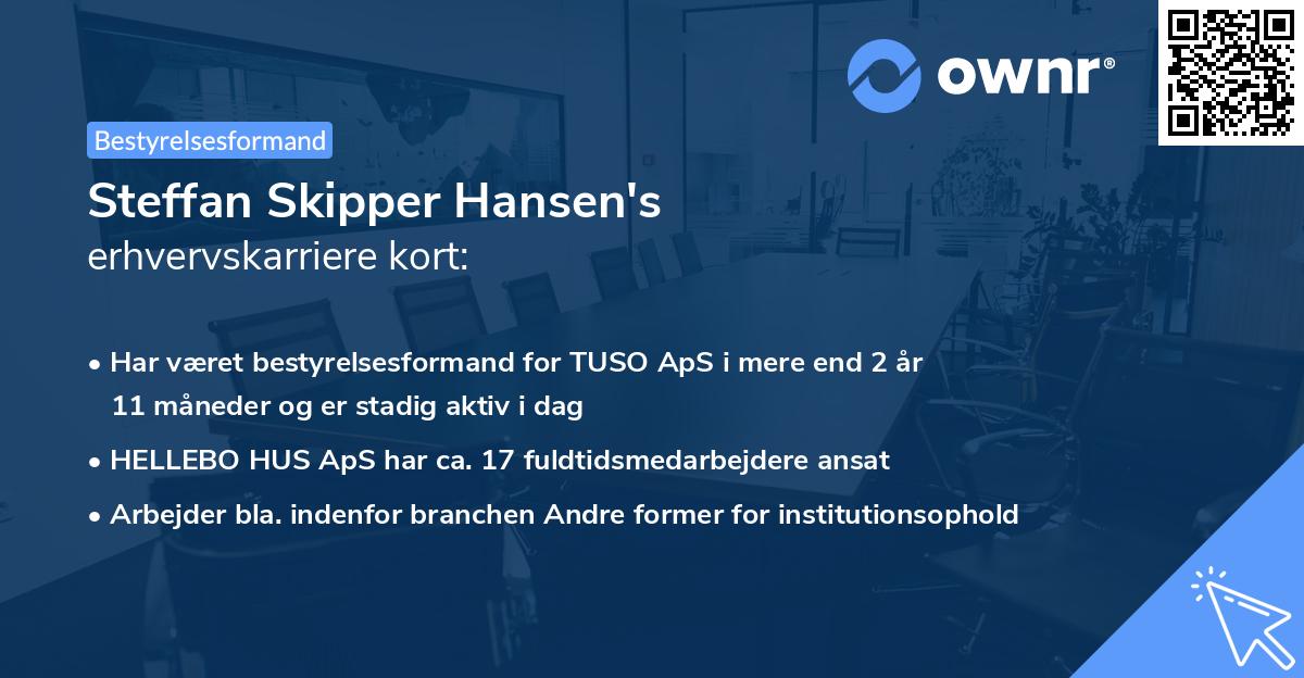 Steffan Skipper Hansen's erhvervskarriere kort