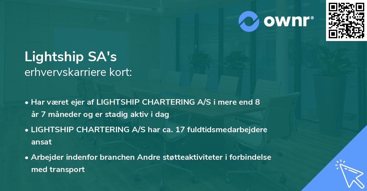 Lightship SA's erhvervskarriere kort