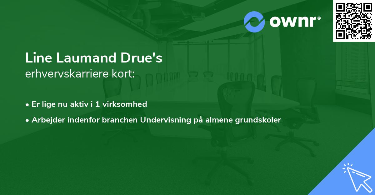 Line Laumand Drue's erhvervskarriere kort