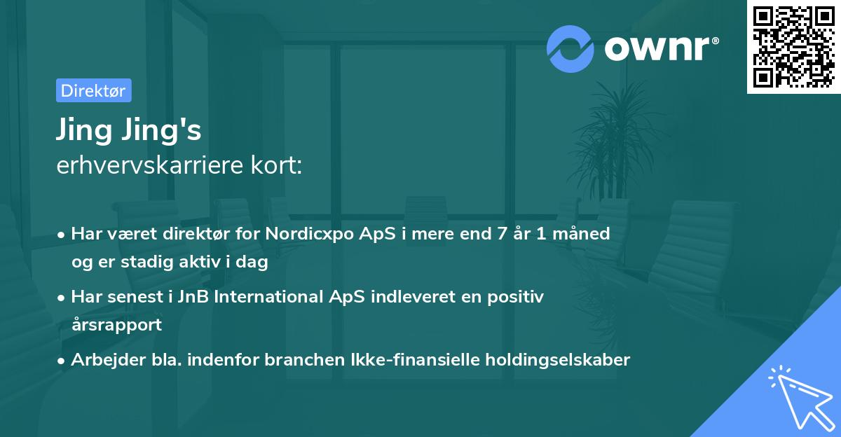 Jing Jing's erhvervskarriere kort