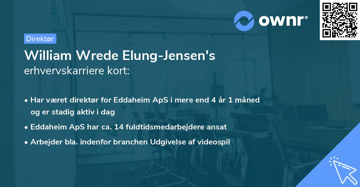 William Wrede Elung-Jensen's erhvervskarriere kort