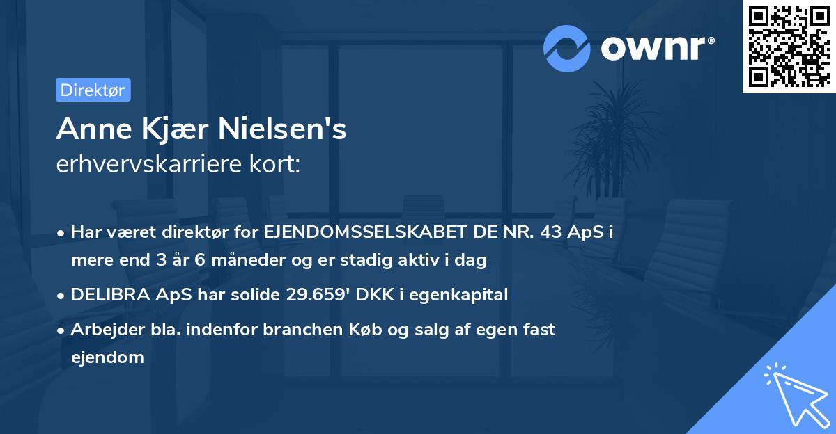 Anne Kjær Nielsen's erhvervskarriere kort