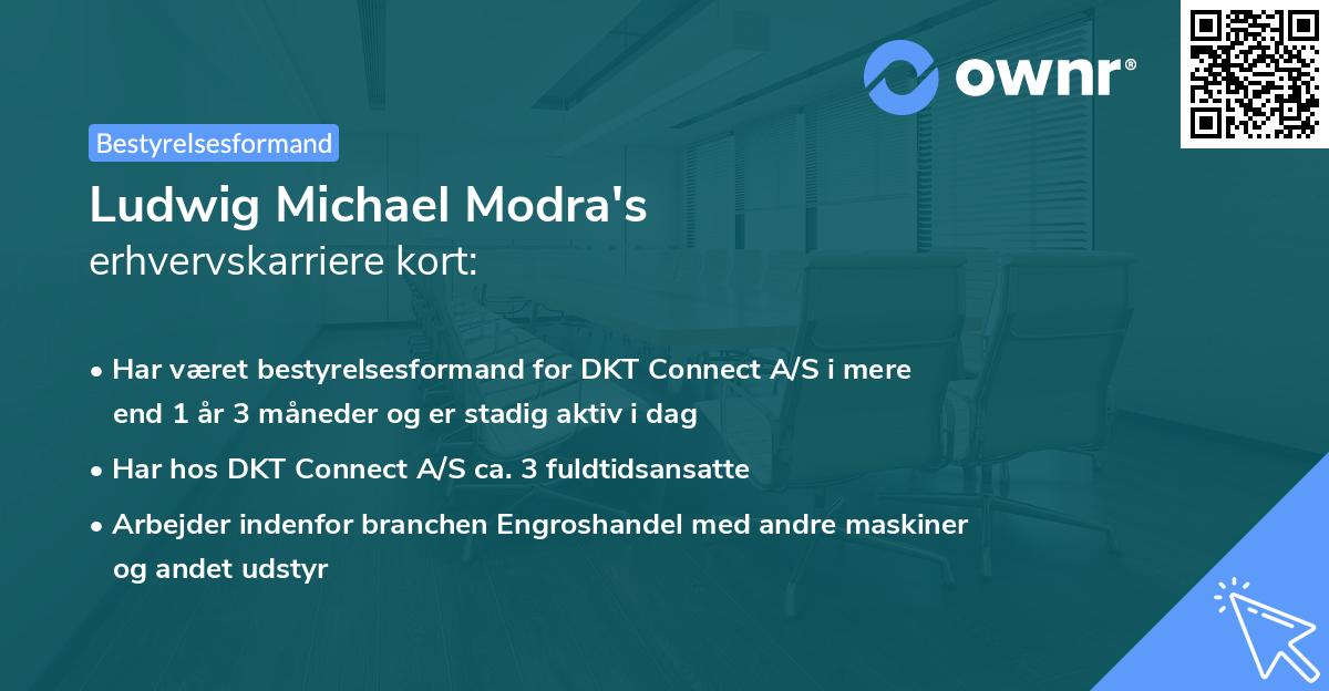 Ludwig Michael Modra's erhvervskarriere kort