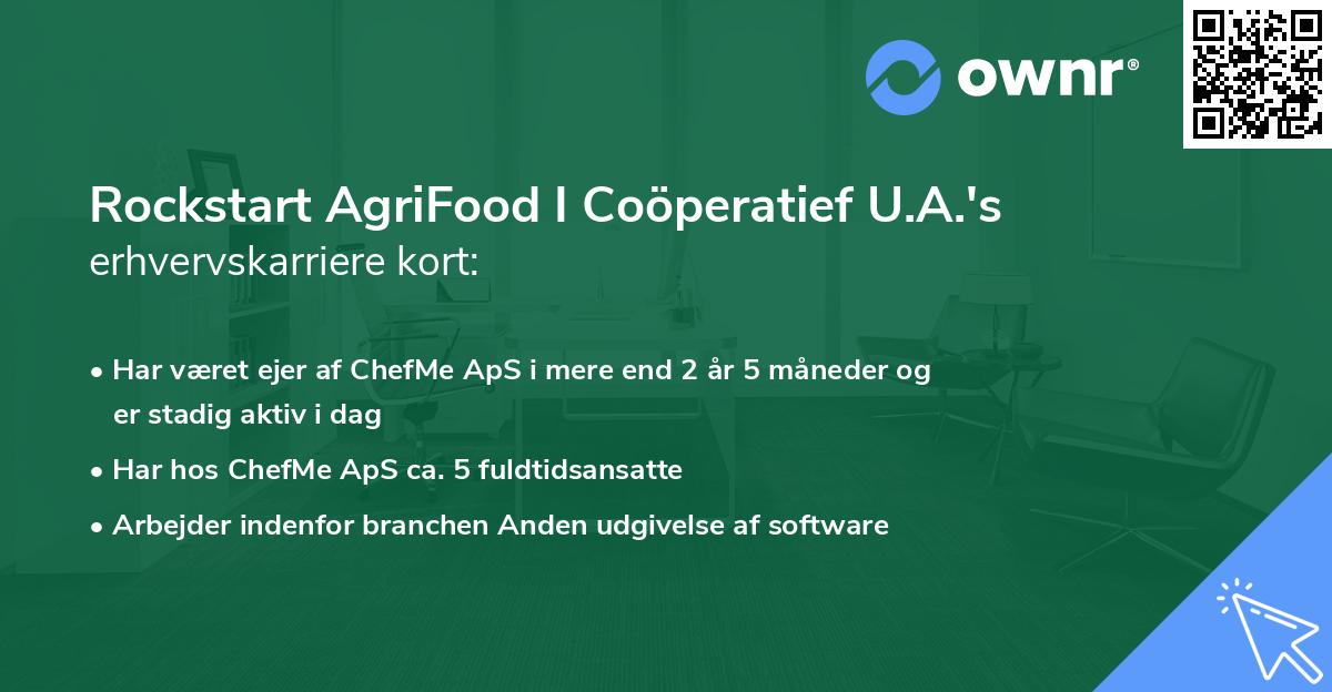 Rockstart AgriFood I Coöperatief U.A.'s erhvervskarriere kort