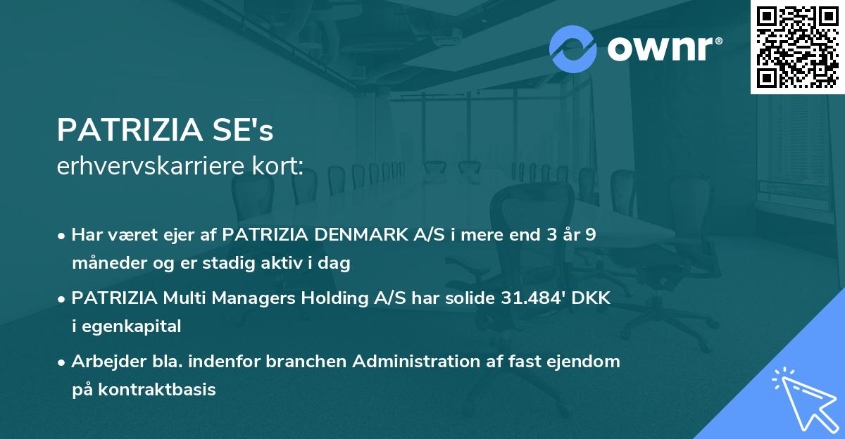 PATRIZIA SE's erhvervskarriere kort