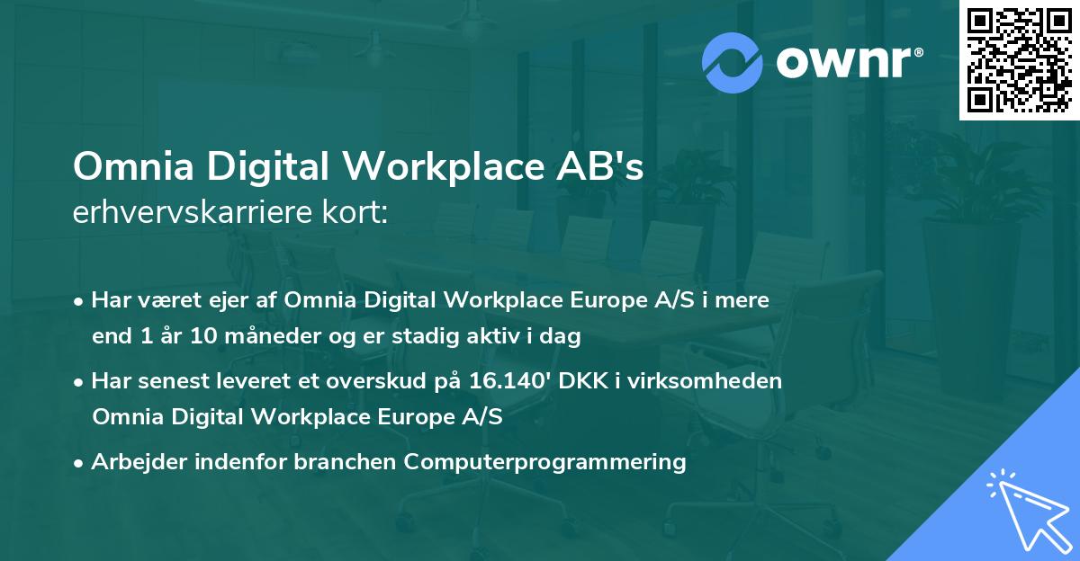 Omnia Digital Workplace AB's erhvervskarriere kort