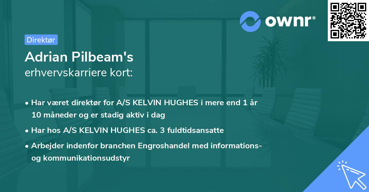 Adrian Pilbeam's erhvervskarriere kort