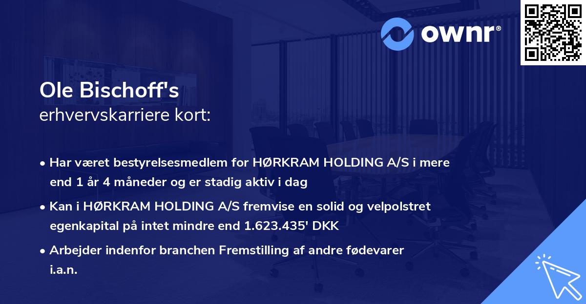 Ole Bischoff's erhvervskarriere kort
