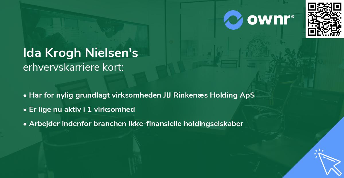 Ida Krogh Nielsen's erhvervskarriere kort