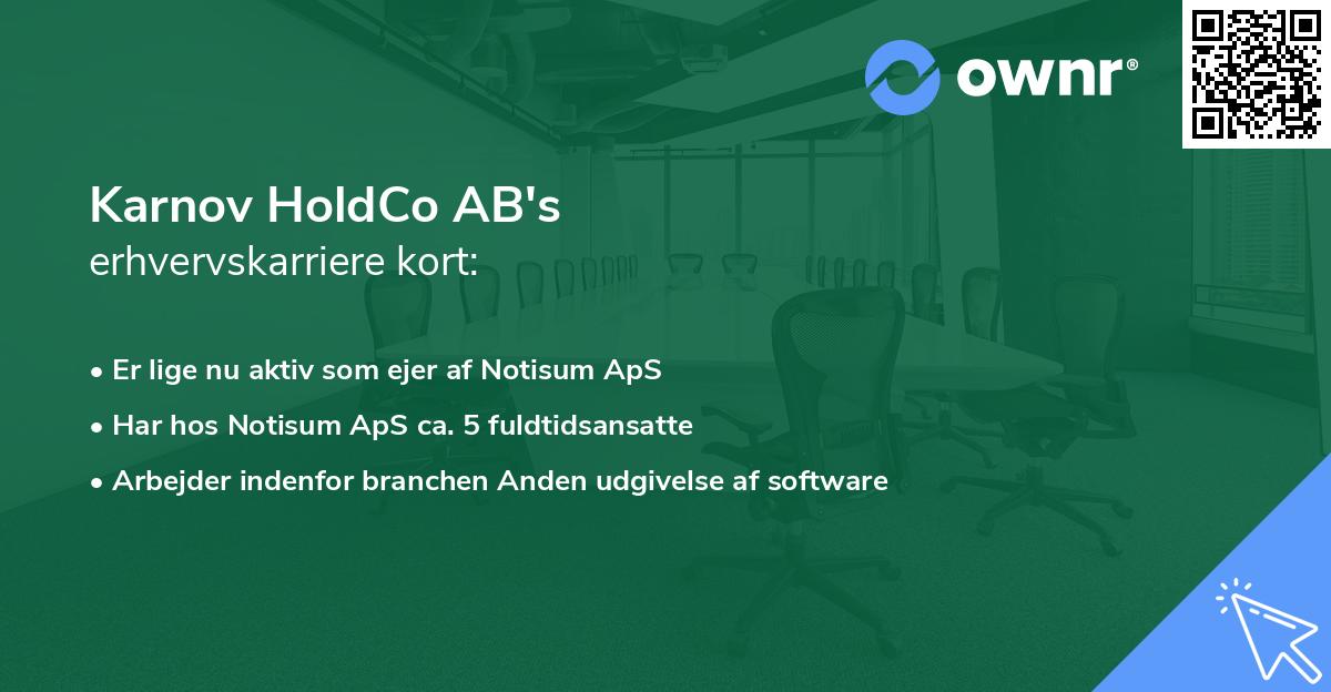 Karnov HoldCo AB's erhvervskarriere kort