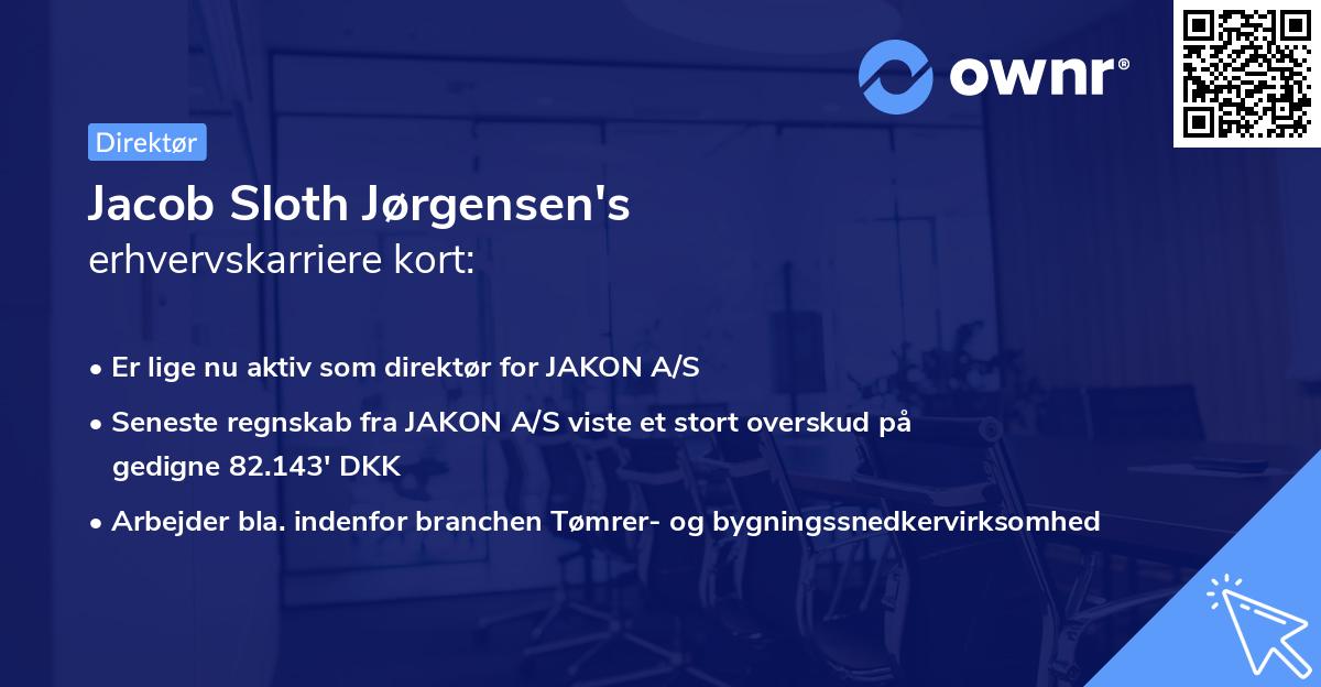 Jacob Sloth Jørgensen's erhvervskarriere kort